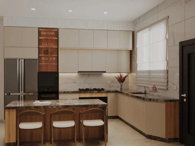 مطبخ بلوط فاتح
